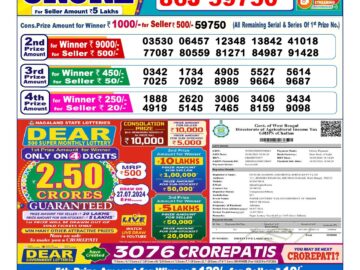 Lottery Result Today July 8, 2024