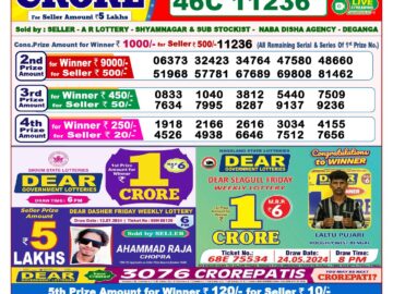 Lottery Result Today July 12, 2024