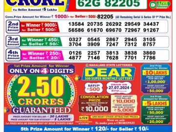 Lottery Result Today July 14, 2024