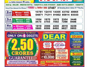 Lottery Result Today July 17, 2024