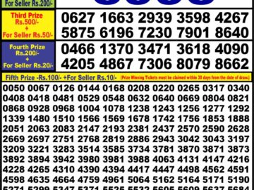 Lottery Result Today July 9, 2024