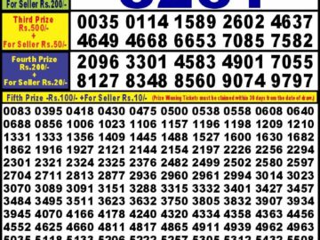 Lottery Result Today July 31, 2024