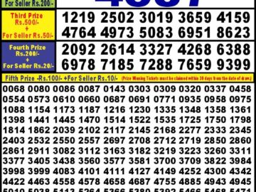 Lottery Result Today July 24, 2024