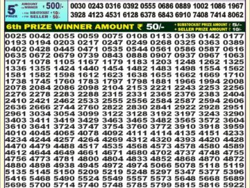 Lottery Result Today July 31, 2024