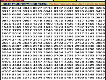 Lottery Result Today July 9, 2024