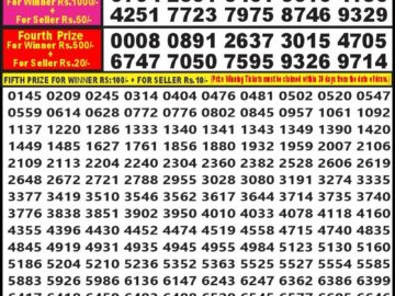 Lottery Result Today July 10, 2024