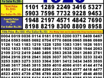 Lottery Result Today July 10, 2024