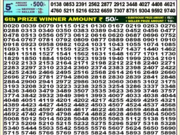 Lottery Result Today July 28, 2024