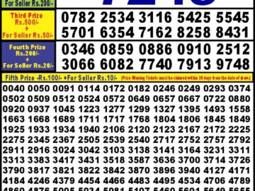 Lottery Result Today July 21, 2024