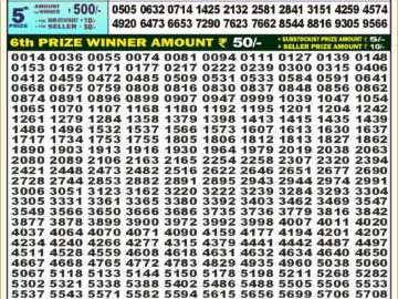 Lottery Result Today July 11, 2024