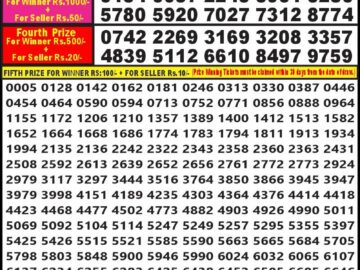 Lottery Result Today July 29, 2024