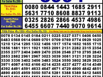 Lottery Result Today July 6, 2024