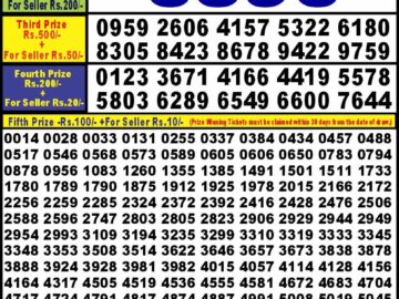 Lottery Result Today July 16, 2024