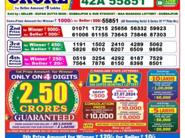 Lottery Result Today July 11, 2024