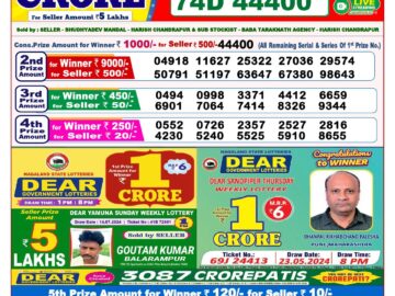 Lottery Result Today July 15, 2024