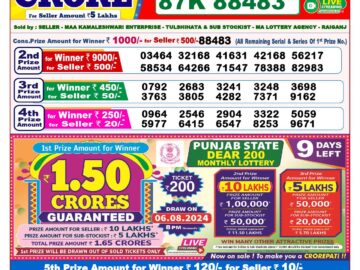 Lottery Result Today July 28, 2024