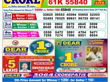 Lottery Result Today July 4, 2024