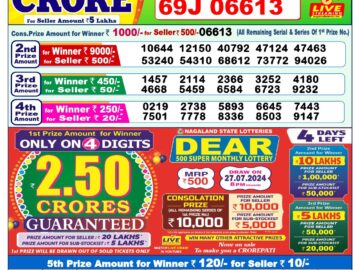 Lottery Result Today July 23, 2024