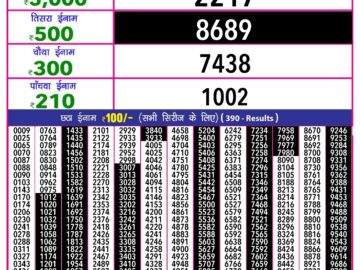 Lottery Result Today July 24, 2024