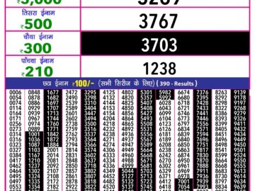 Lottery Result Today July 31, 2024