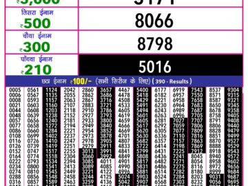 Lottery Result Today July 9, 2024