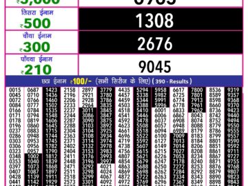 Lottery Result Today July 23, 2024