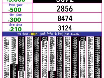 Lottery Result Today July 7, 2024