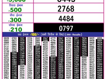 Lottery Result Today July 13, 2024