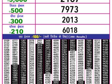 Lottery Result Today July 1, 2024