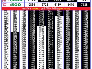 Lottery Result Today July 14, 2024