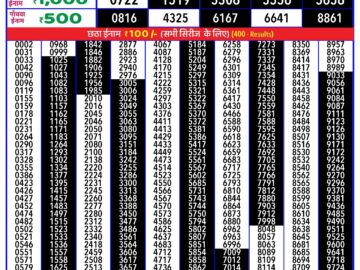 Lottery Result Today July 13, 2024