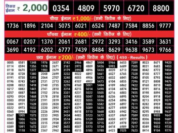 Lottery Result Today July 25, 2024