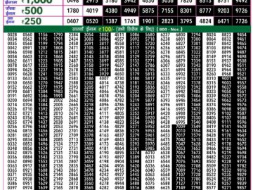 Lottery Result Today July 28, 2024