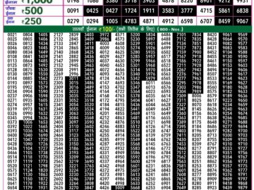 Lottery Result Today July 6, 2024