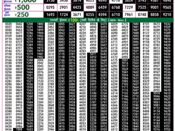 Lottery Result Today July 27, 2024