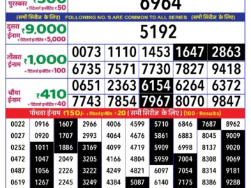 Lottery Result Today July 10, 2024