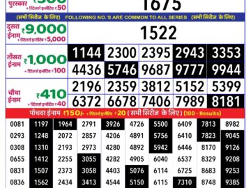 Lottery Result Today July 24, 2024