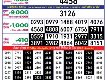 Lottery Result Today July 11, 2024