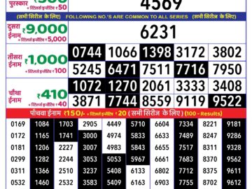 Lottery Result Today July 12, 2024