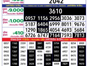 Lottery Result Today July 25, 2024