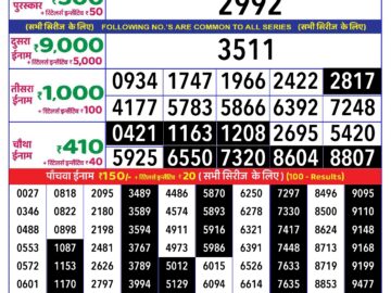 Lottery Result Today July 16, 2024