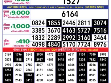 Lottery Result Today July 22, 2024