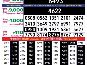 Lottery Result Today July 20, 2024