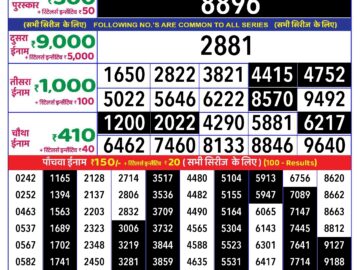 Lottery Result Today July 21, 2024