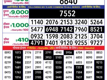 Lottery Result Today July 13, 2024