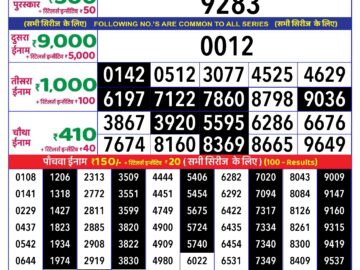 Lottery Result Today July 25, 2024