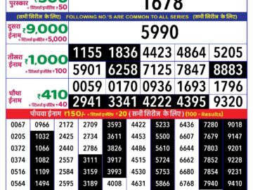 Lottery Result Today July 23, 2024