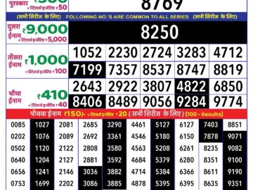 Lottery Result Today July 9, 2024