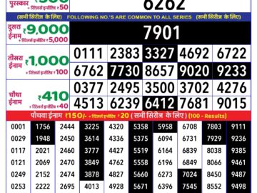 Lottery Result Today July 17, 2024