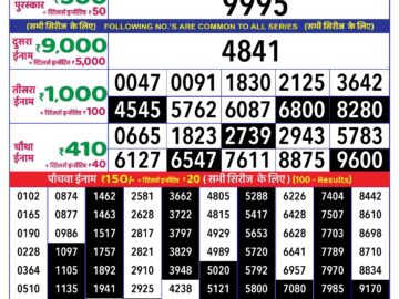 Lottery Result Today July 31, 2024